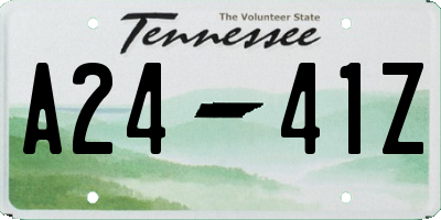 TN license plate A2441Z