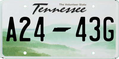 TN license plate A2443G