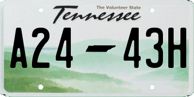 TN license plate A2443H