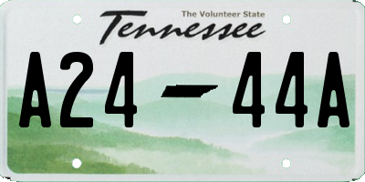 TN license plate A2444A