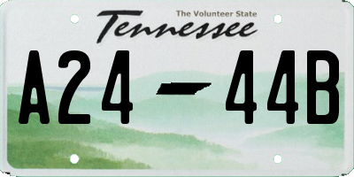 TN license plate A2444B
