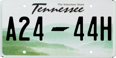 TN license plate A2444H