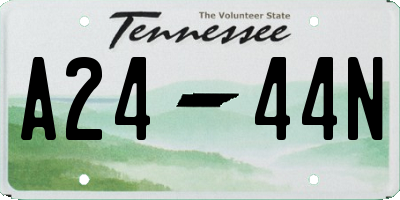 TN license plate A2444N