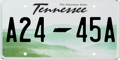 TN license plate A2445A
