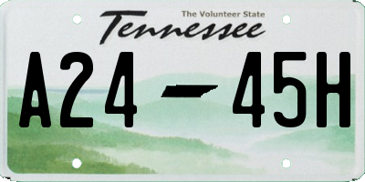 TN license plate A2445H