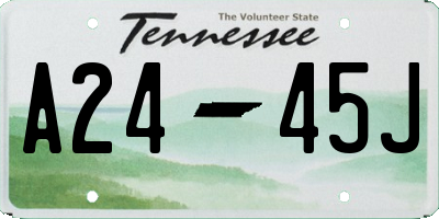 TN license plate A2445J