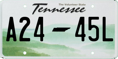 TN license plate A2445L