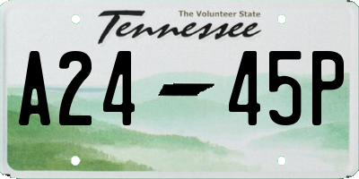 TN license plate A2445P