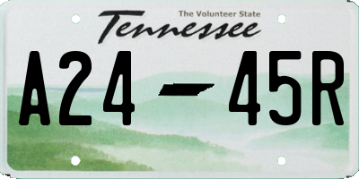 TN license plate A2445R