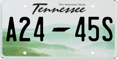 TN license plate A2445S