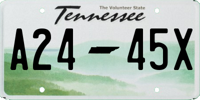 TN license plate A2445X