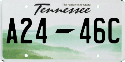 TN license plate A2446C