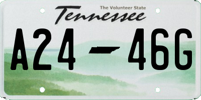 TN license plate A2446G