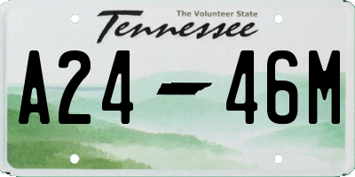TN license plate A2446M