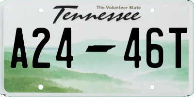 TN license plate A2446T