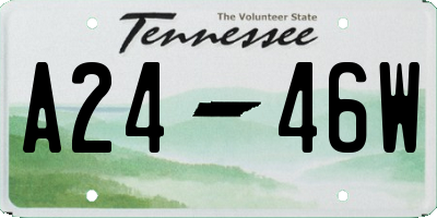 TN license plate A2446W
