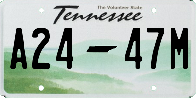 TN license plate A2447M
