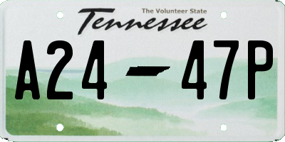 TN license plate A2447P