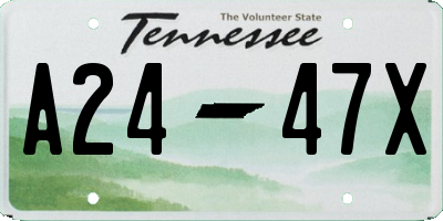 TN license plate A2447X