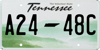 TN license plate A2448C