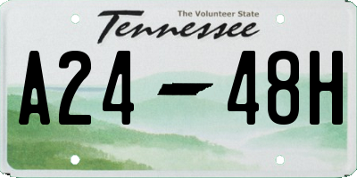 TN license plate A2448H