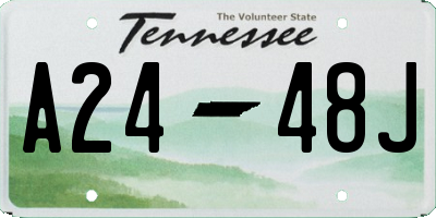 TN license plate A2448J