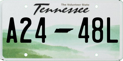 TN license plate A2448L