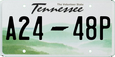 TN license plate A2448P