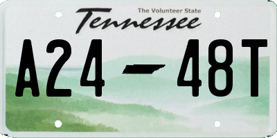 TN license plate A2448T