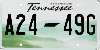 TN license plate A2449G