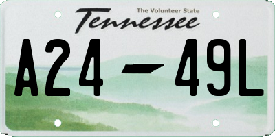 TN license plate A2449L