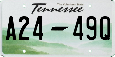 TN license plate A2449Q