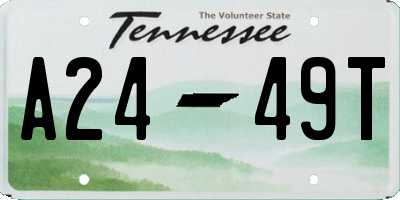 TN license plate A2449T