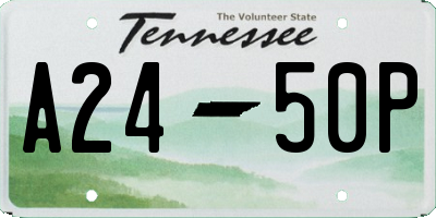 TN license plate A2450P