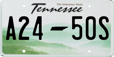 TN license plate A2450S