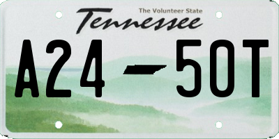 TN license plate A2450T