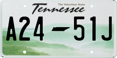 TN license plate A2451J