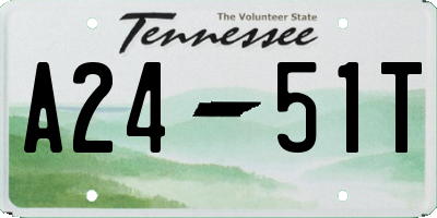 TN license plate A2451T
