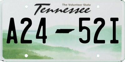 TN license plate A2452I