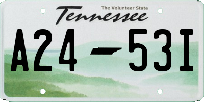 TN license plate A2453I