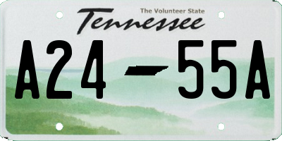 TN license plate A2455A