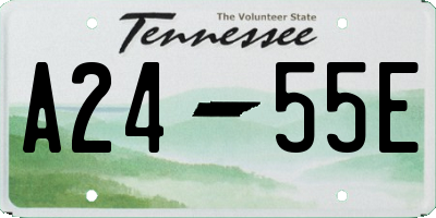 TN license plate A2455E