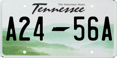 TN license plate A2456A