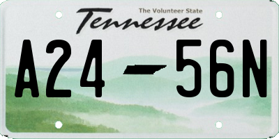 TN license plate A2456N