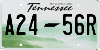 TN license plate A2456R
