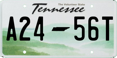 TN license plate A2456T