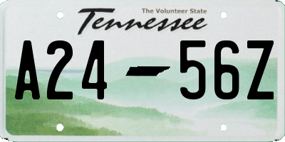 TN license plate A2456Z
