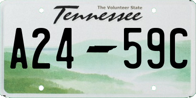 TN license plate A2459C