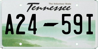 TN license plate A2459I