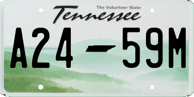 TN license plate A2459M
